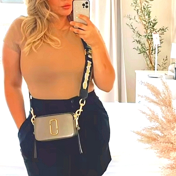 🔥New🤎Neutral the Marc jacobs snapshot bag taupe brown french grey bag - Picture 15 of 17